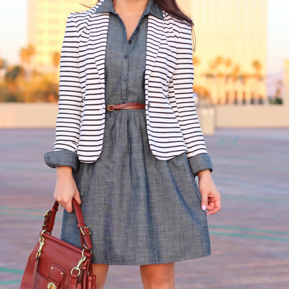 Forever 21 Striped Blazer Size S